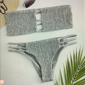 Brand new never worn gray SHEIN cut out bikini